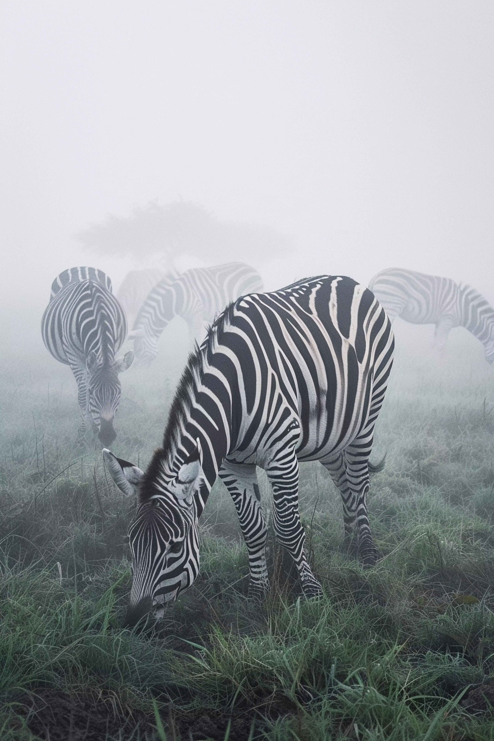 An image depicting a breathtaking moment during wildlife migration